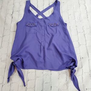 🔺️NWT Umgee Eggplant Purple Lightweight Sleeveless Top Medium